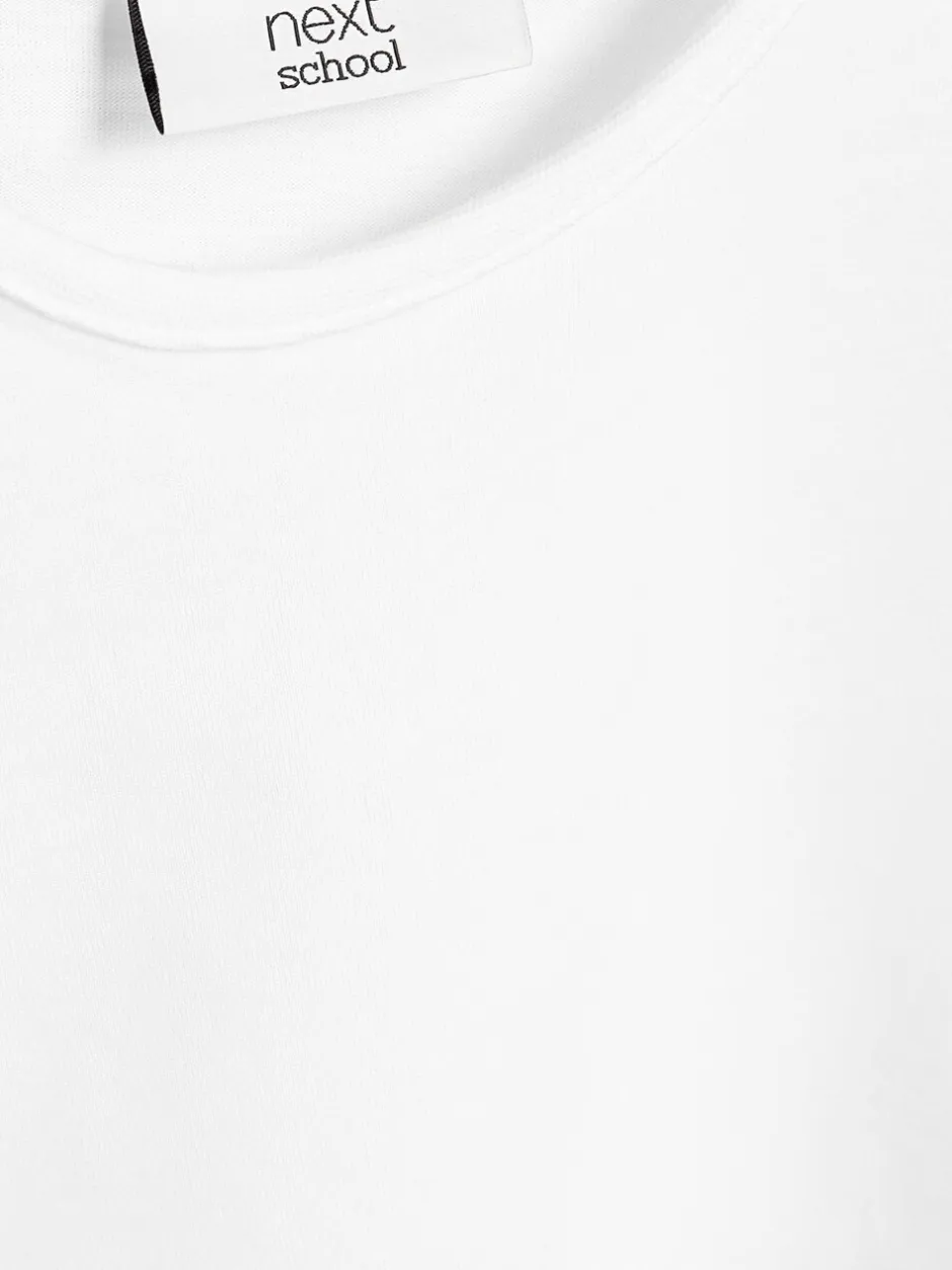 Schoolkleding|T-Shirts*Next Wit - 2 -pack T-shirts met pofmouwen (3-16jaar)