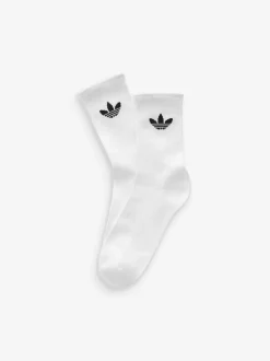 Sokken|Sokken|adidas Wit - Originals verpakking van 6 Trefoil enkelsokken