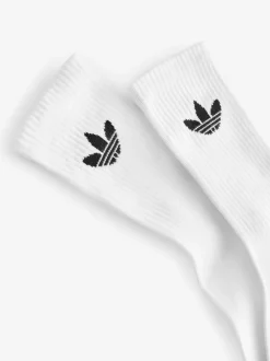 Sokken|Sokken|adidas Wit - Originals verpakking van 6 Trefoil enkelsokken