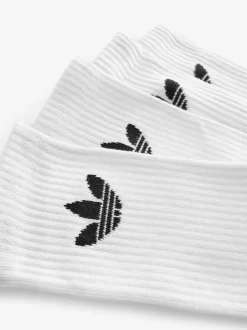 Sokken|Sokken|adidas Wit - Originals verpakking van 6 Trefoil enkelsokken