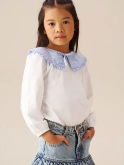 Overhemden En Blouses|Angel & Rocket - Betty blouse met Strepen en Lange mouwen Wit