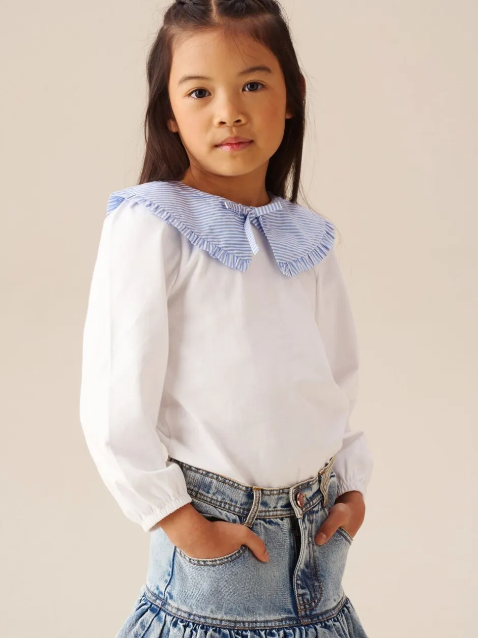 Overhemden En Blouses|Angel & Rocket - Betty blouse met Strepen en Lange mouwen Wit