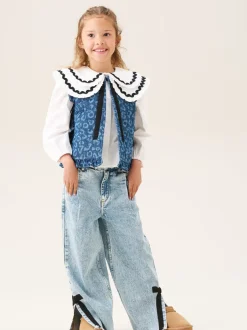 Overhemden En Blouses|Angel & Rocket - Leonie Double Collar Spot Blouse Wit