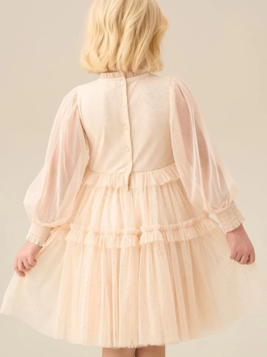 Jurken|Angel & Rocket - Willow Ivory Balloon Sleeve Boho Dress Wit