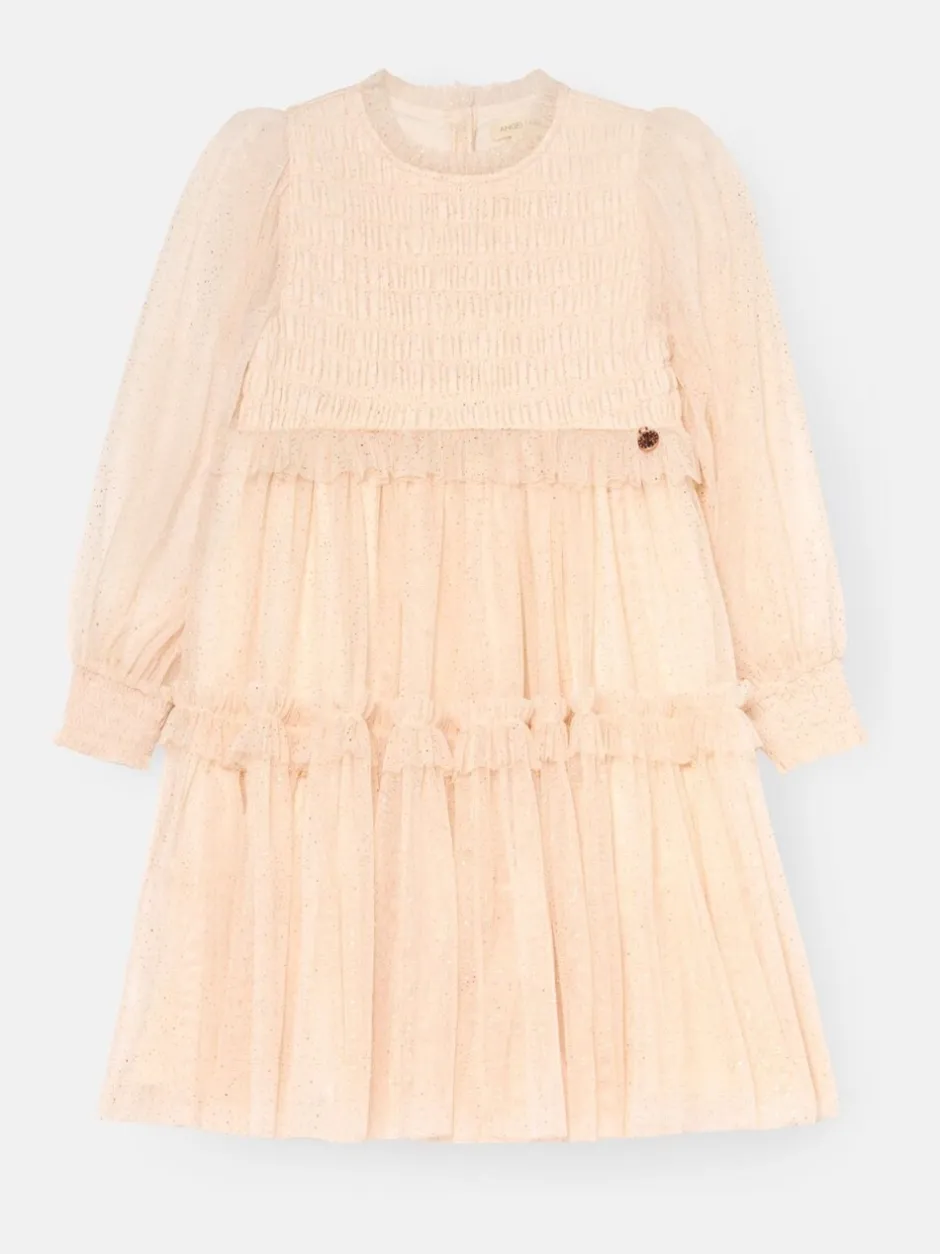 Jurken|Angel & Rocket - Willow Ivory Balloon Sleeve Boho Dress Wit