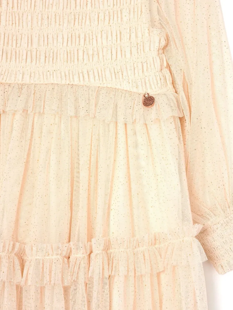 Jurken|Angel & Rocket - Willow Ivory Balloon Sleeve Boho Dress Wit