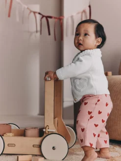 Gebreide Kleding*Next - Baby Heart Pocket Button Through Cardigan (0mths-2yrs) Wit