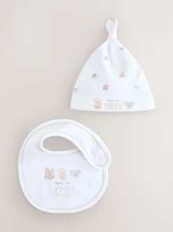 Mutsjes En Antikrabwantjes|Next Wit - Baby pyjama en muts set (0-12mnd)