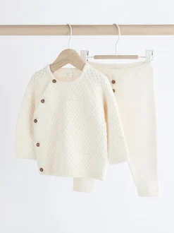 Sets En Combisets|Truien En Breisels|Next Wit - Baby Set van gebreide Trui en Broeken (0mnd-2jr)