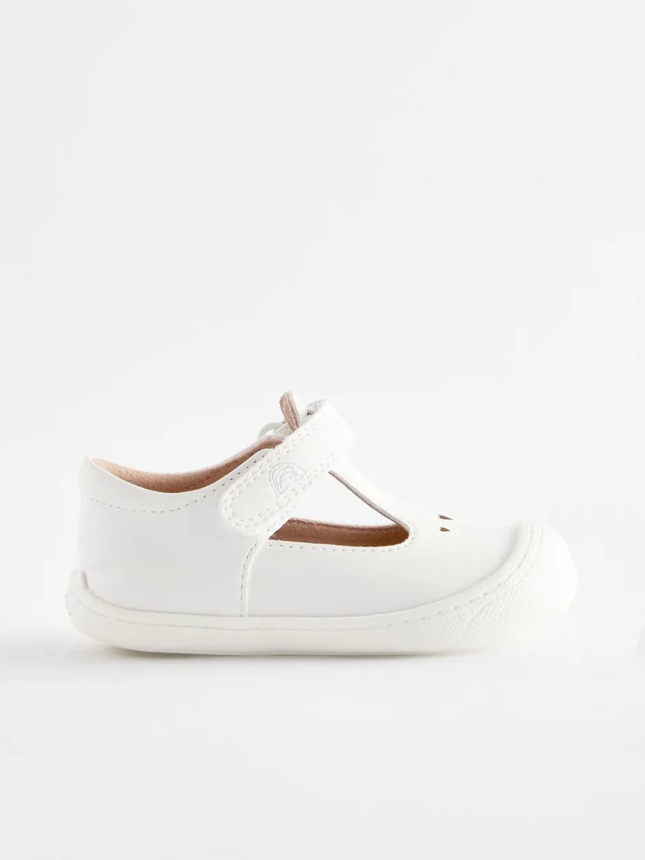 Babyschoenen*Next - Babyslofjes met T-bandje Wit
