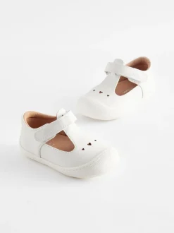 Babyschoenen|Next - Babyslofjes met T-bandje Wit