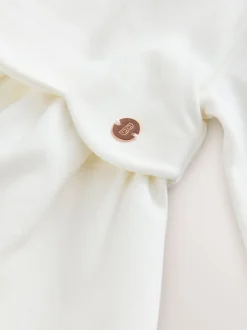 Jurken|Gelegenheidskleding*Baker by Ted Baker - Ponte-jurk met gegolfde rand Wit
