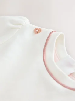 Jurken|Gelegenheidskleding*Baker by Ted Baker - Ponte-jurk met gegolfde rand Wit