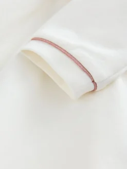 Jurken|Gelegenheidskleding*Baker by Ted Baker - Ponte-jurk met gegolfde rand Wit