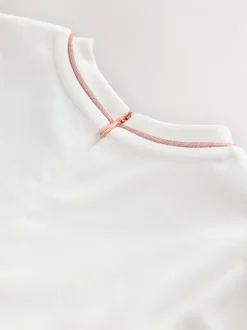 Jurken|Gelegenheidskleding*Baker by Ted Baker - Ponte-jurk met gegolfde rand Wit