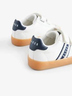 Sneakers|Baker by Ted Baker - sneakers met logobies voor jongens Wit