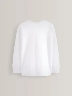 T-Shirts|Tops|Next Wit - Behaaglijk T-shirt met lange mouwen (3-16 jr)