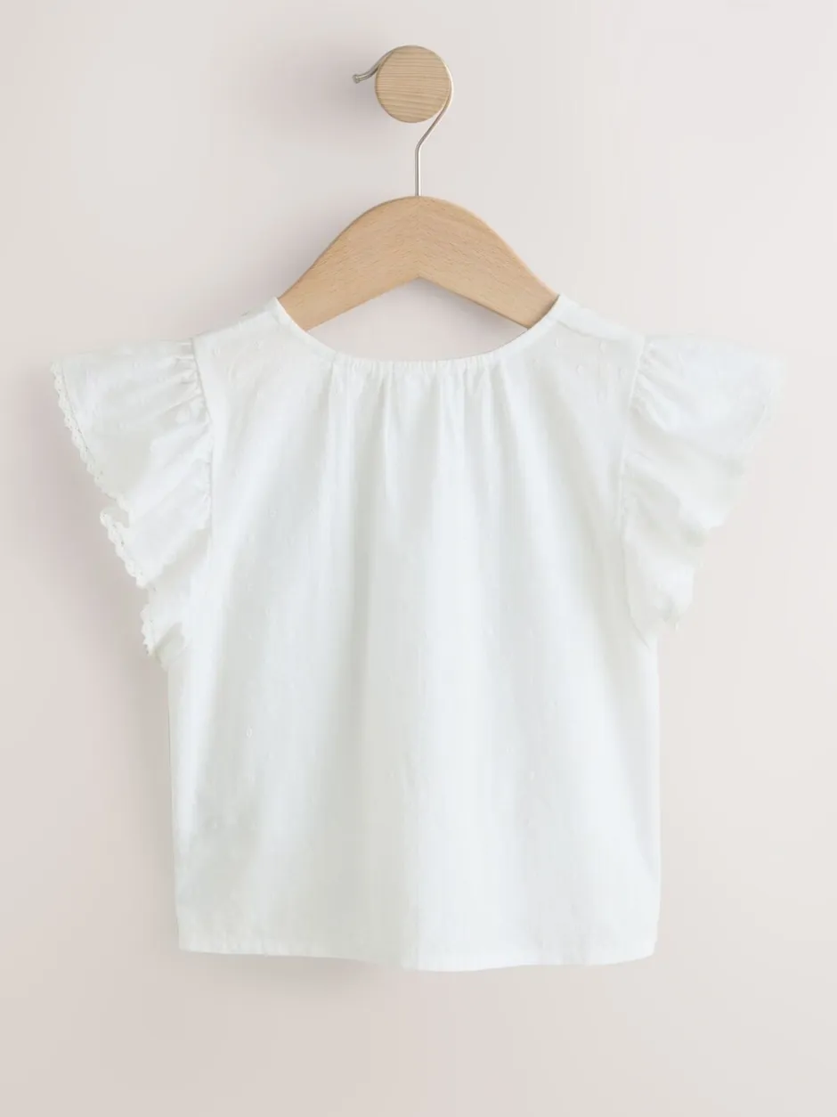 Overhemden En Blouses*Next - Blouse met gestrikte voorkant (3-16jr) Wit