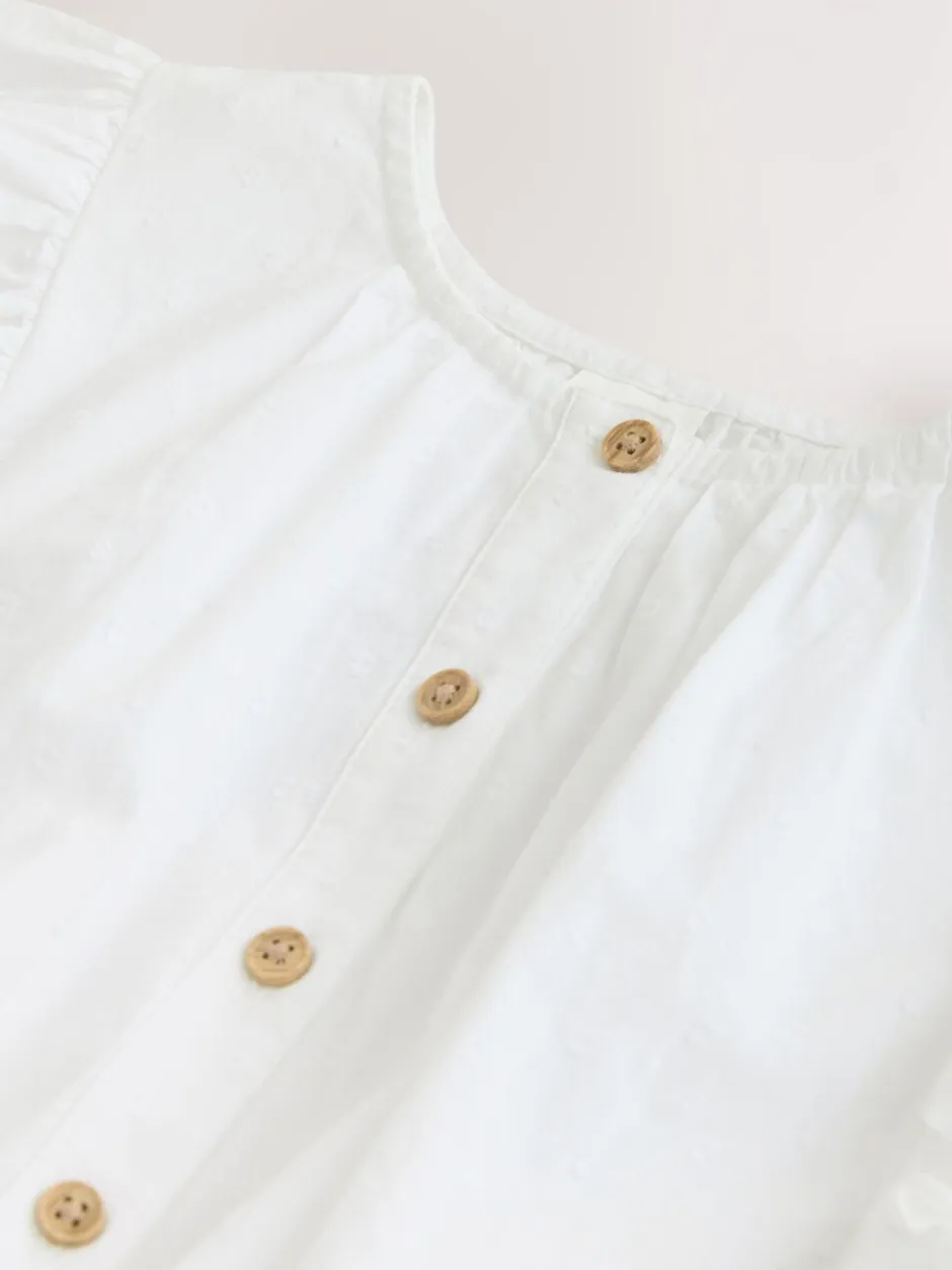 Overhemden En Blouses*Next - Blouse met gestrikte voorkant (3-16jr) Wit