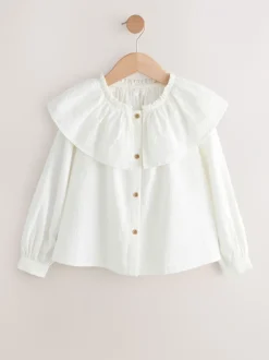 Overhemden En Blouses*Next Wit - Blouse met ruches aan de kraag (3-16jr)