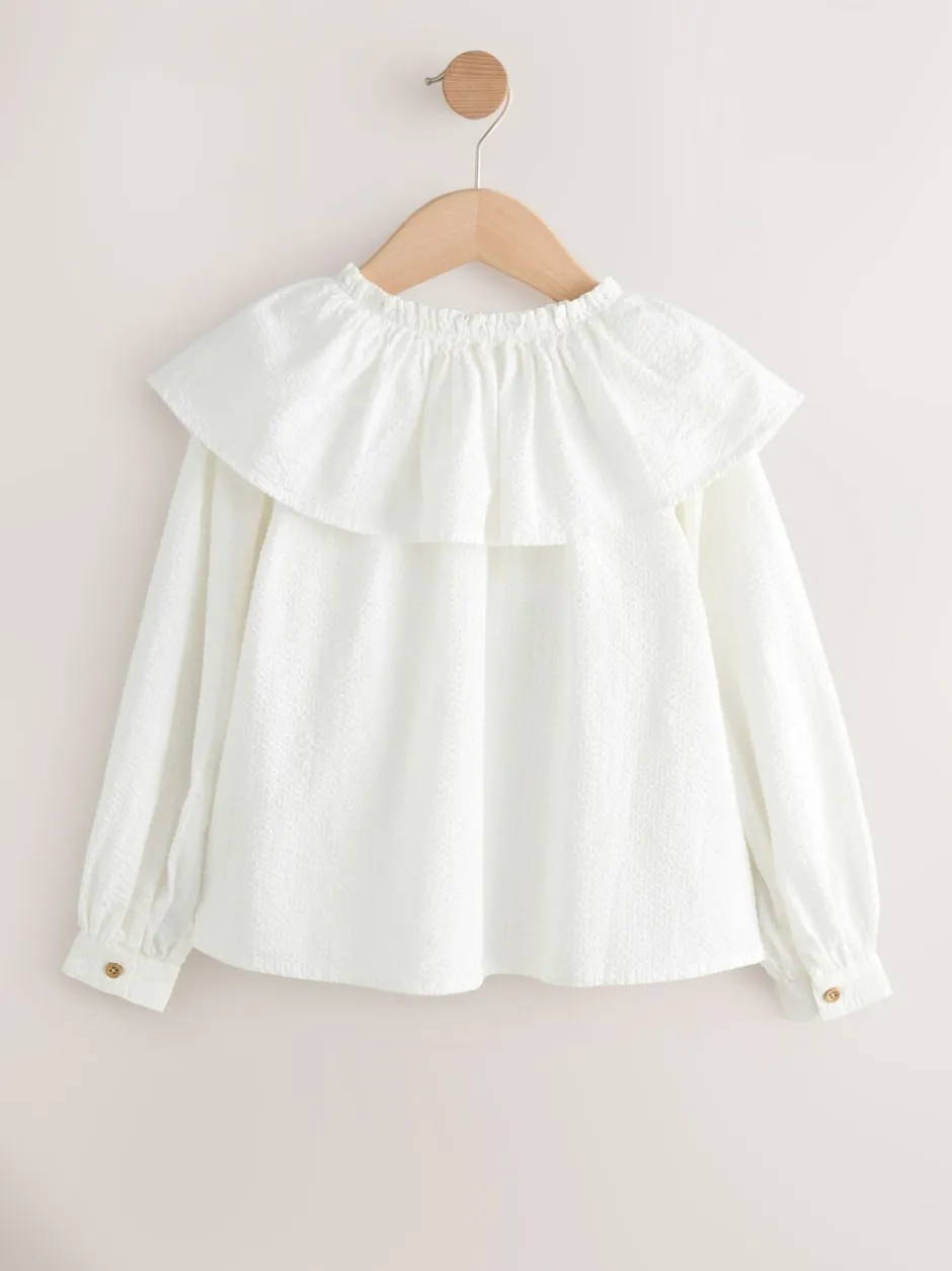 Overhemden En Blouses*Next Wit - Blouse met ruches aan de kraag (3-16jr)