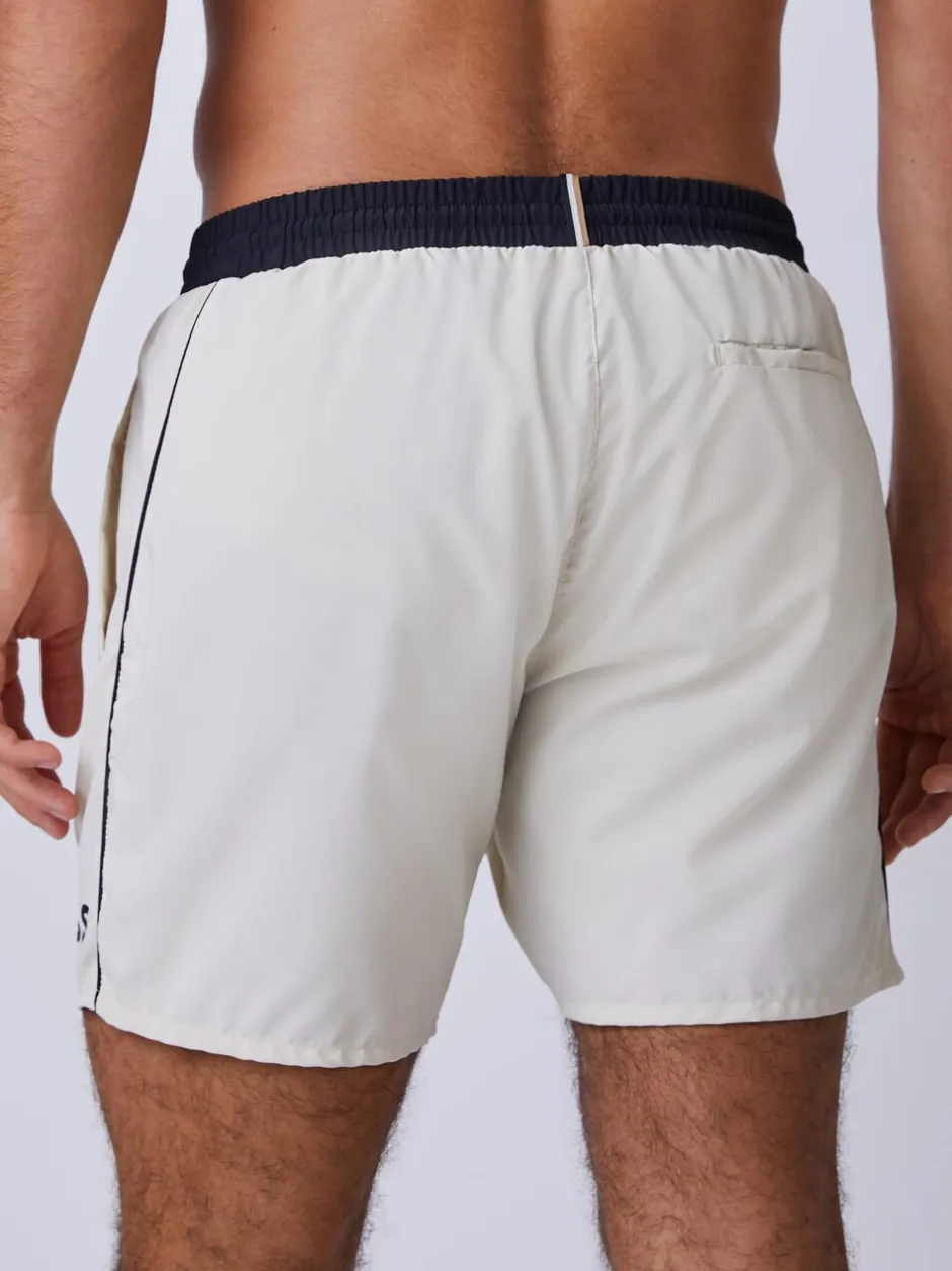 Badkleding|BOSS Wit - Starfish sneldrogende zwembroek