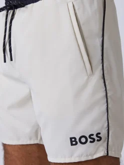 Badkleding|BOSS Wit - Starfish sneldrogende zwembroek