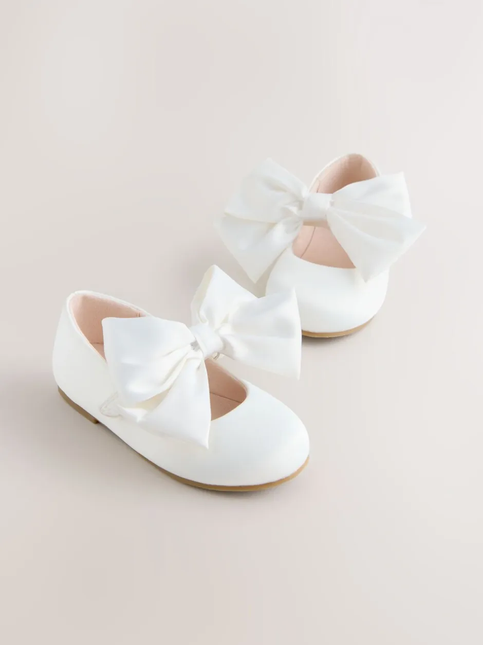 Gelegenheidskleding*Next Wit - Bow Satin Flower Occasion Mary Jane Shoes
