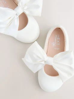 Gelegenheidskleding*Next Wit - Bow Satin Flower Occasion Mary Jane Shoes