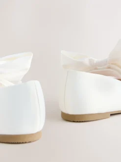 Gelegenheidskleding*Next Wit - Bow Satin Flower Occasion Mary Jane Shoes