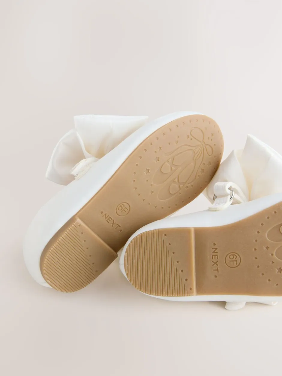 Gelegenheidskleding*Next Wit - Bow Satin Flower Occasion Mary Jane Shoes