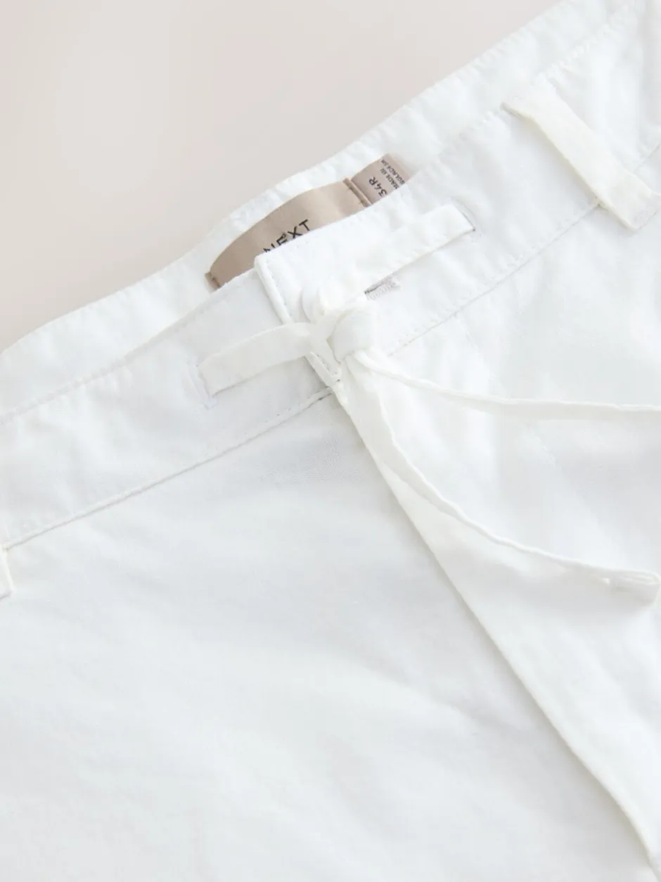 Broeken En Chino's*Next Wit - Broek van linnenmix