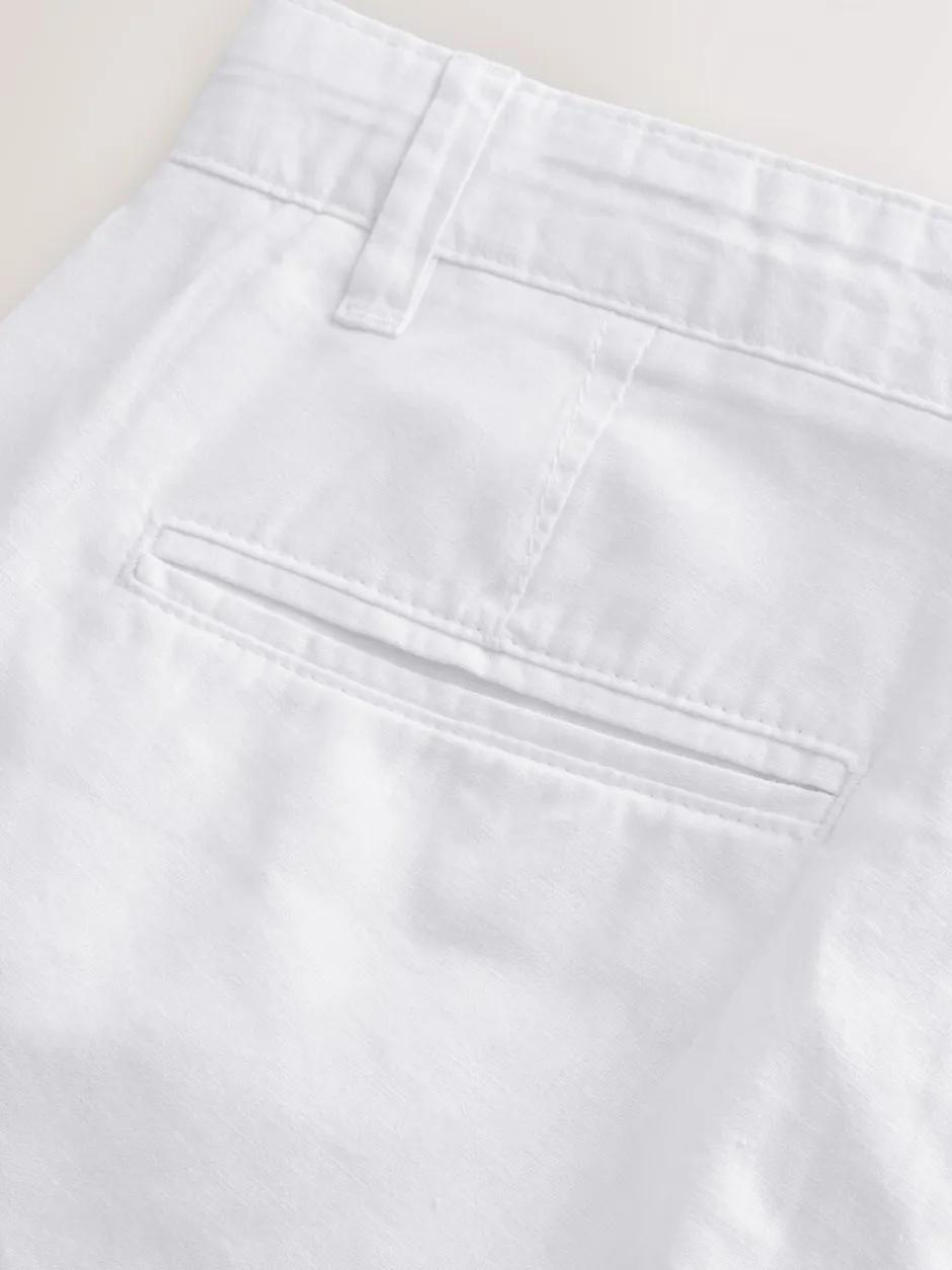 Broeken En Chino's*Next Wit - Broek van linnenmix
