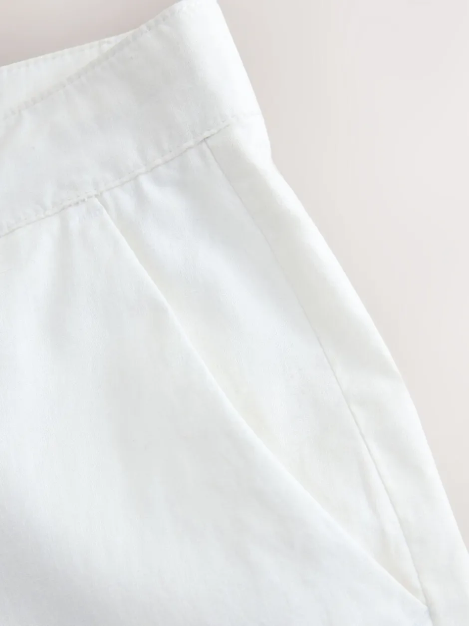 Broeken En Chino's*Next Wit - Broek van linnenmix