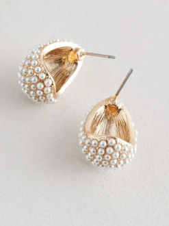 Sieraden|Next Wit - Bruidsoorknopjes met traanvormig pareleffect