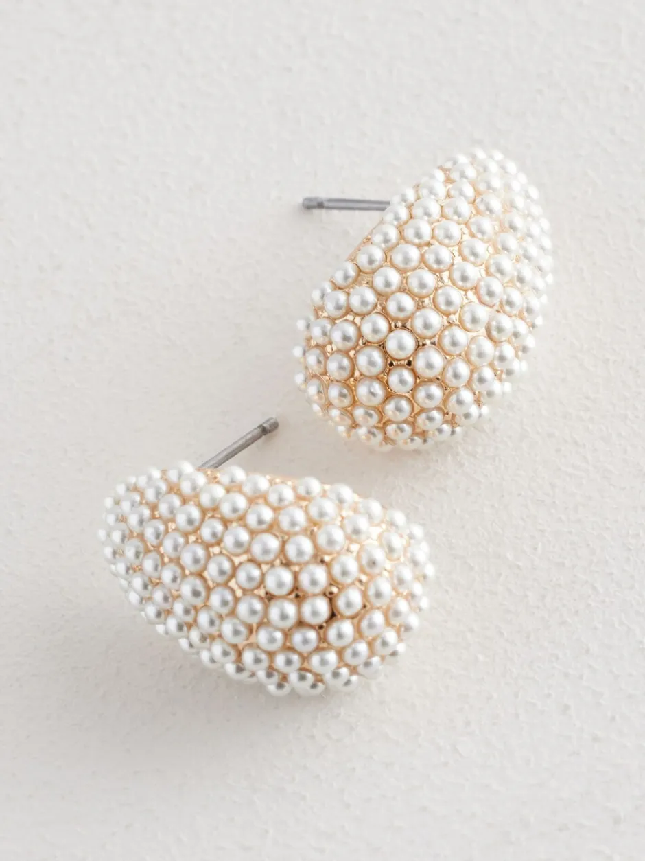 Sieraden|Next Wit - Bruidsoorknopjes met traanvormig pareleffect