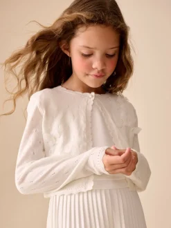 Gebreide Kleding*Next Wit - Butterfly Occasion Shrug (3-16yrs)