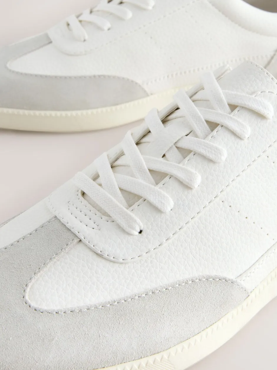 Sneakers*Next - Chic-casual vetersneakers met suède afwerking Wit