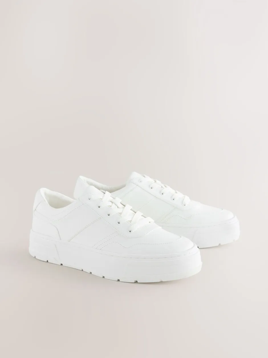 Sneakers*Next - Cleat Chunky sneakers met vetersluiting Wit