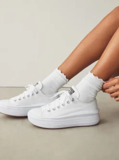 Sneakers|Converse - All Star Move Chuck Ox sneakers met plateauzool Wit