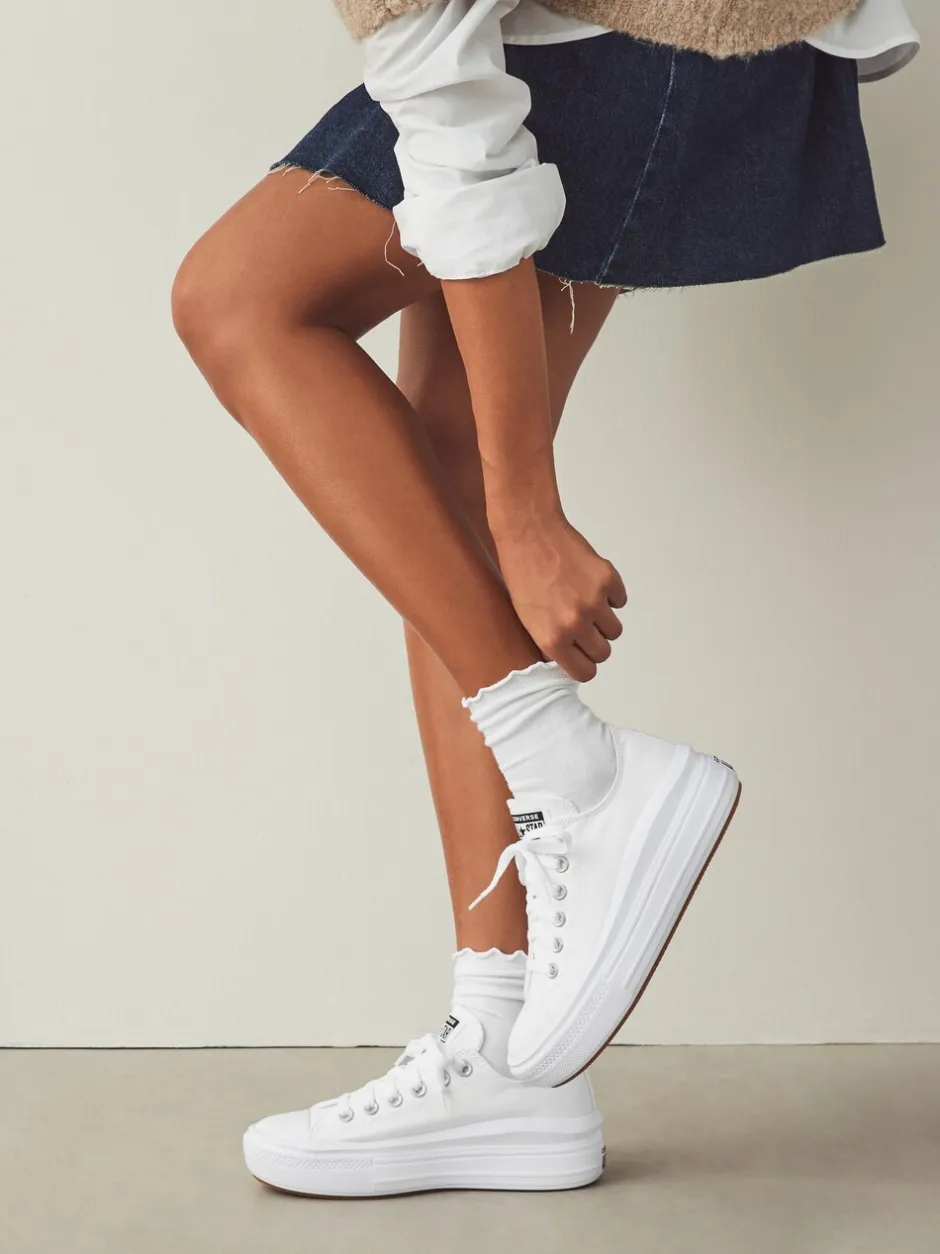 Sneakers|Converse - All Star Move Chuck Ox sneakers met plateauzool Wit