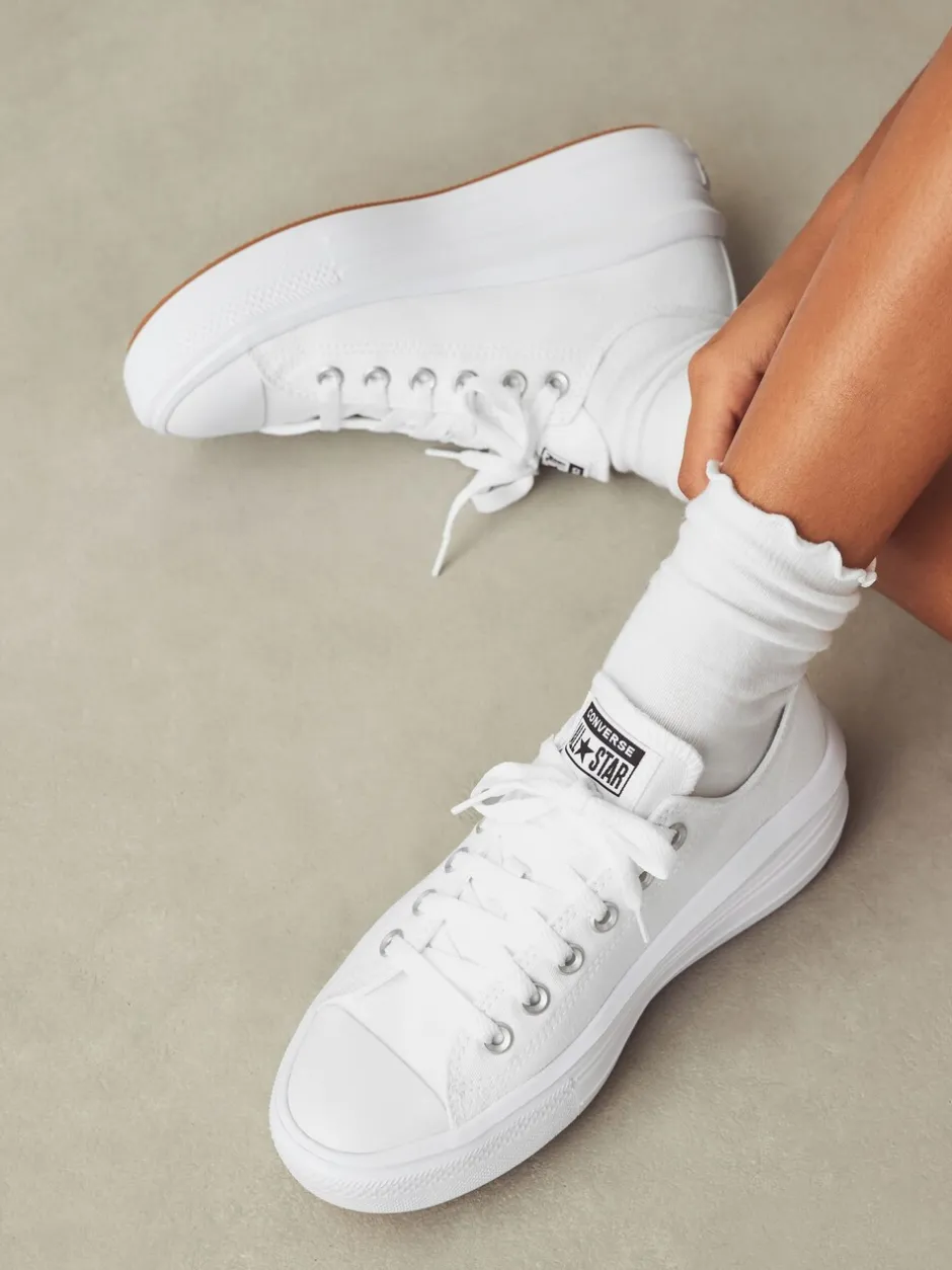 Sneakers|Converse - All Star Move Chuck Ox sneakers met plateauzool Wit