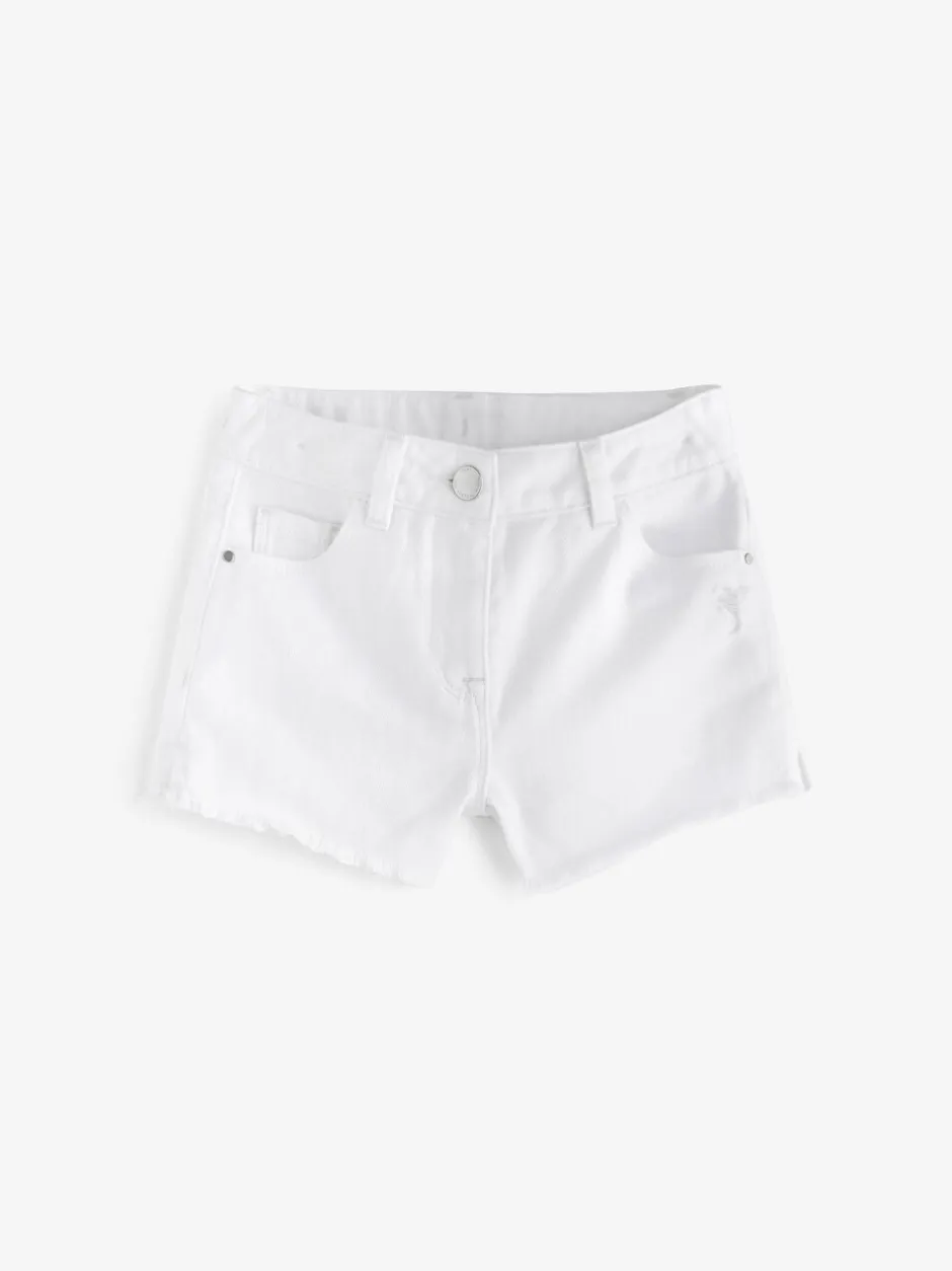 Shorts En Rokken*Next Wit - Denim shorts met rafels (3-16jr)