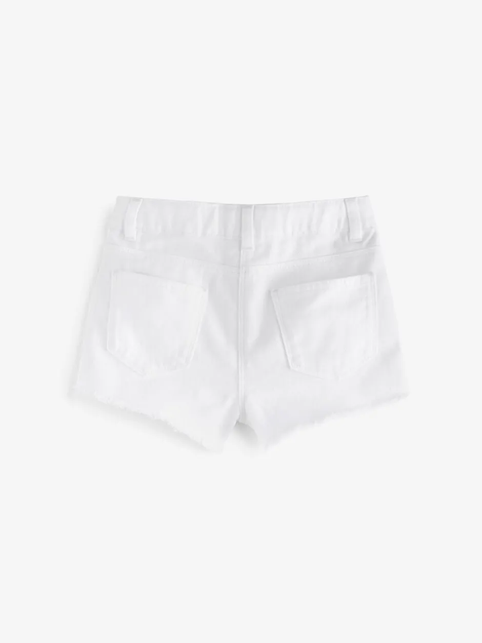 Shorts En Rokken*Next Wit - Denim shorts met rafels (3-16jr)