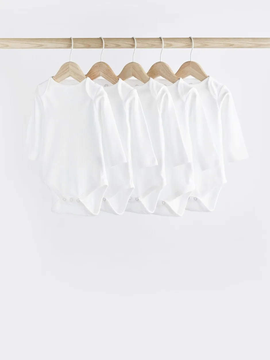 Multipacks|Rompertjes En Hemdjes|Next Wit - Essential rompertjes met lange mouwen