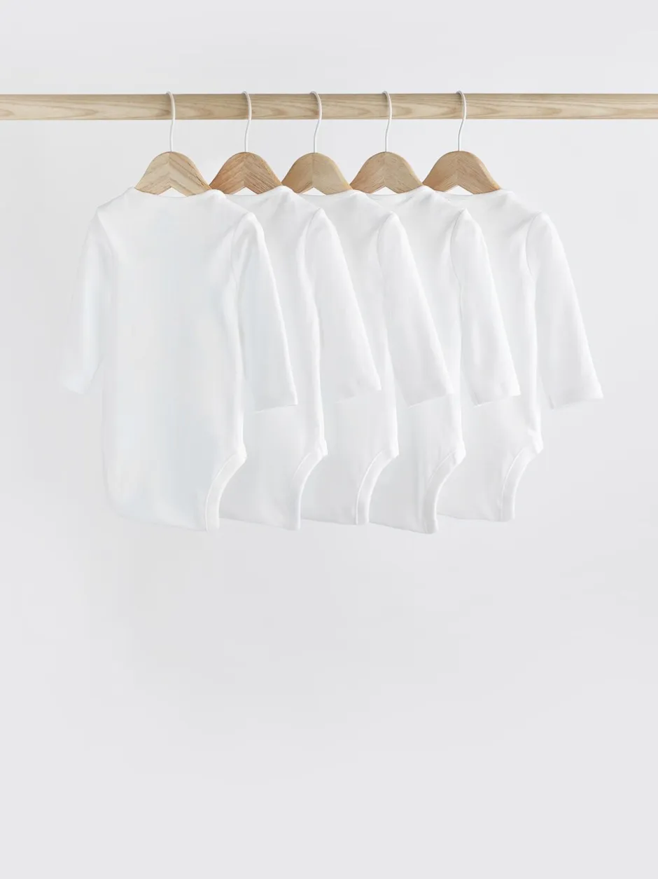 Multipacks|Rompertjes En Hemdjes|Next Wit - Essential rompertjes met lange mouwen