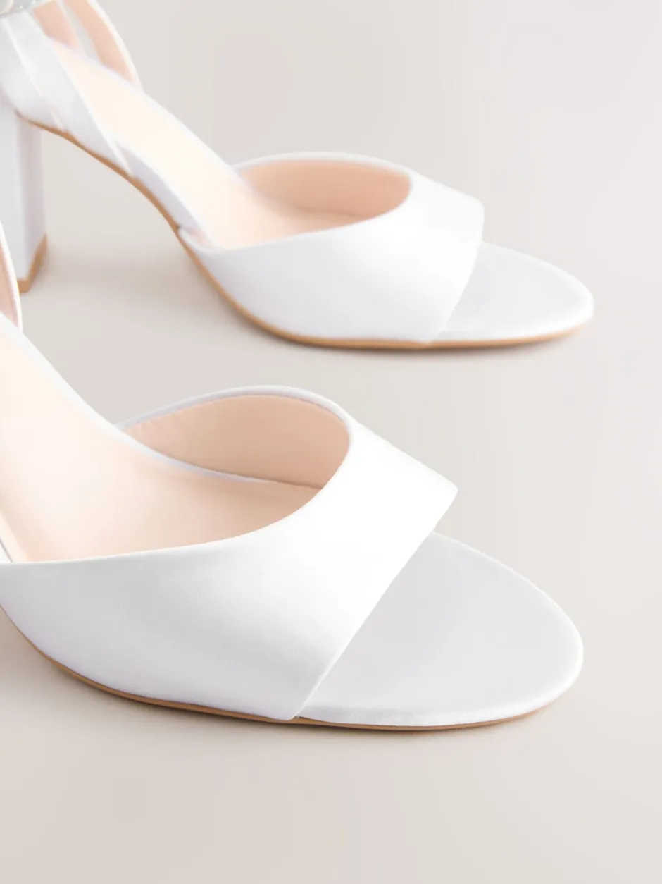 Schoenen Met Hakken*Next - Forever Comfort® bruidssandalen met ronde neus en blokhak Wit