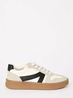 Ruimvallend En Extraruimvallend|Sneakers|Friends Like These - Lace Up Retro Gumsole Sports Trainers Wit