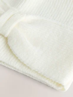 Mutsen, Handschoenen En Sjaals*Next - Gebreide babymuts met strik en tulband (0mnd-2jr) Wit