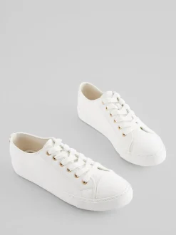 Ruimvallend En Extraruimvallend|Sneakers|Next - Gelakte honkbalsneakers Wit